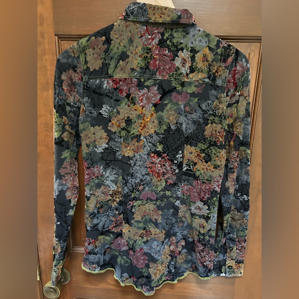 Georg Roth Pretty Jacquard Floral Print Shirt. Size XS - Picture 4 of 6
